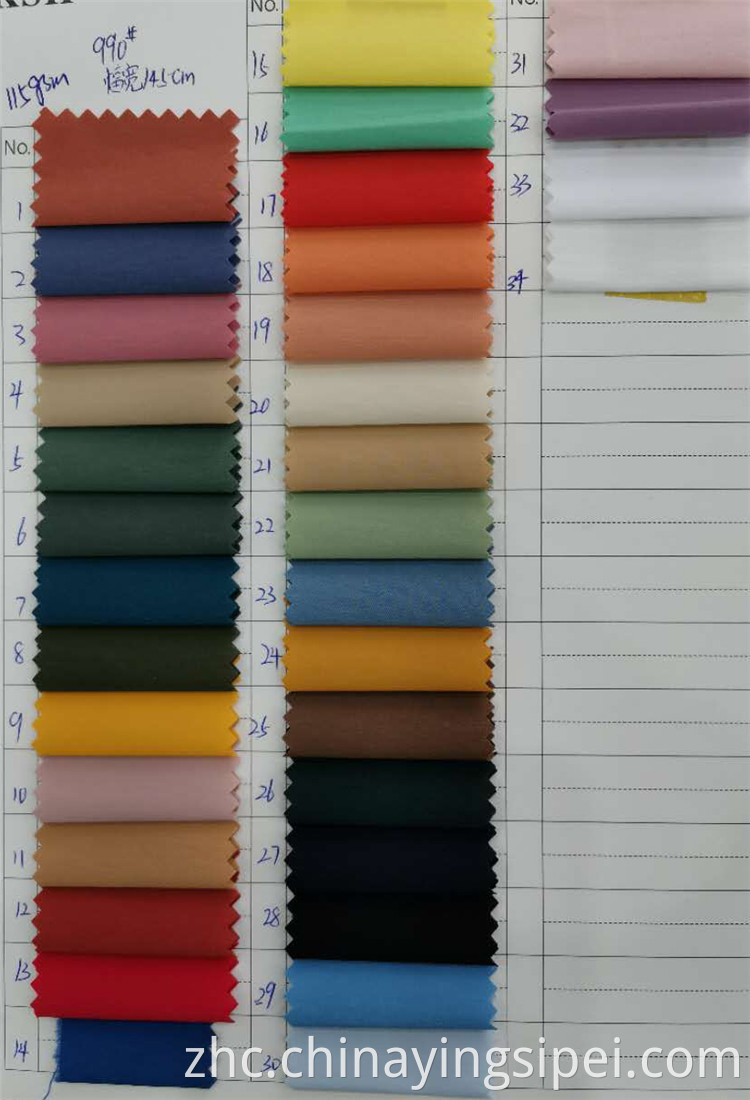 Stocklot High quality plain dye nylon cotton fabrics